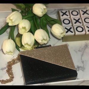 Lulu Townsend Glitter Clutch Bag